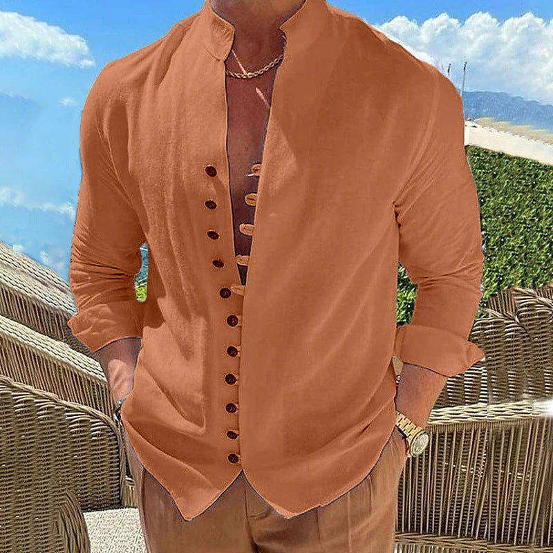 Men's retro button-up long sleeve shirt - Gents Desire - view 8
