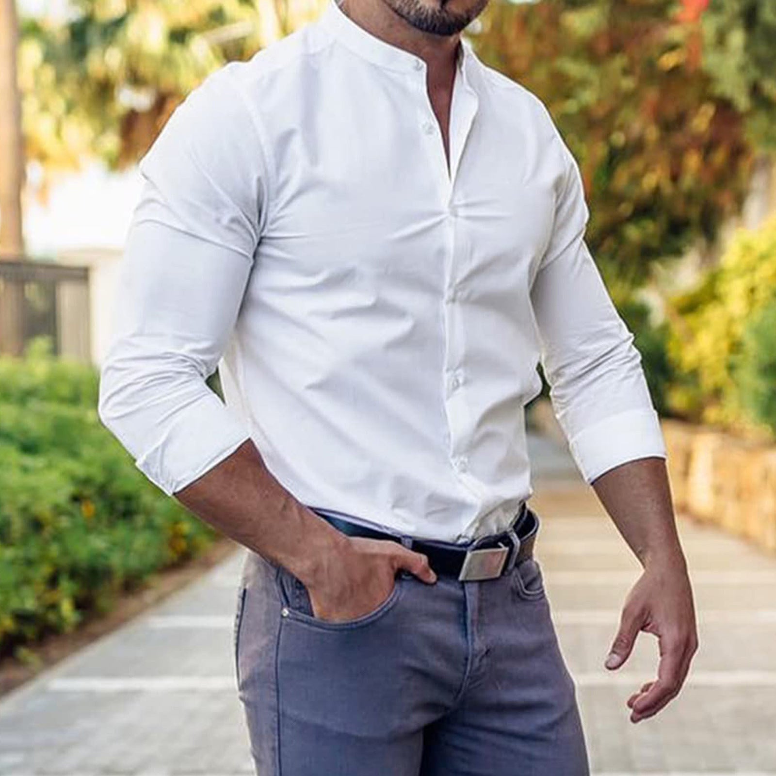 Men's slim fit long sleeve shirt - Gents Desire - main view