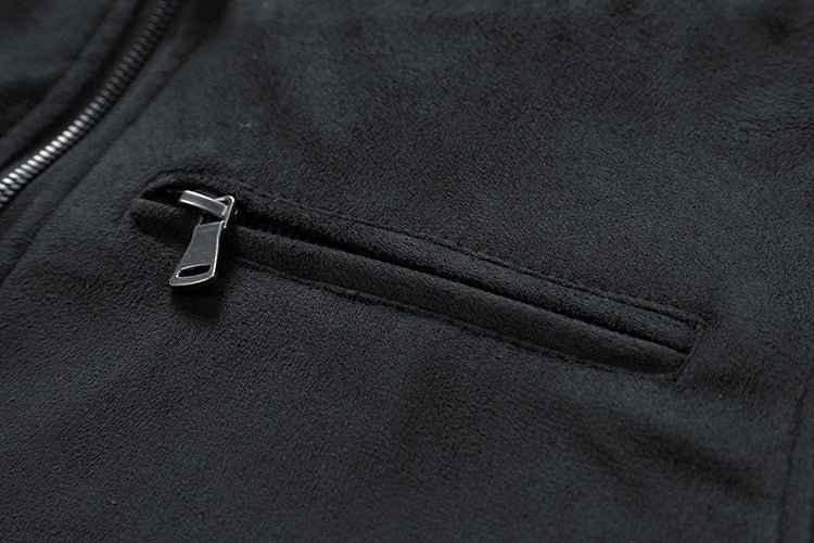 Men's suede stand collar jacket - Gents Desire - view 10