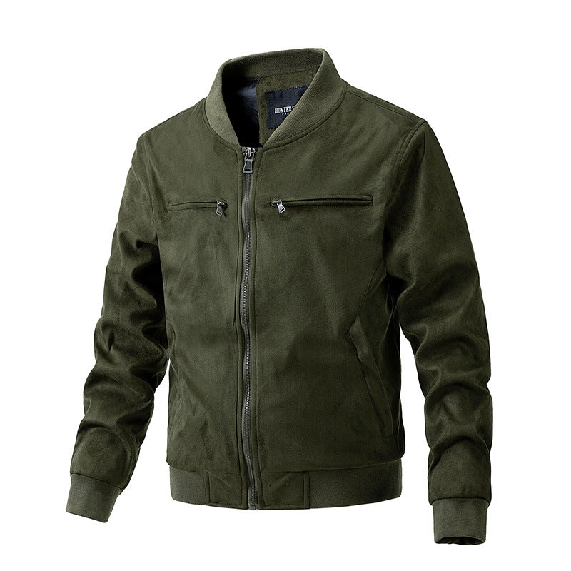 Men's suede stand collar jacket - Gents Desire - view 3