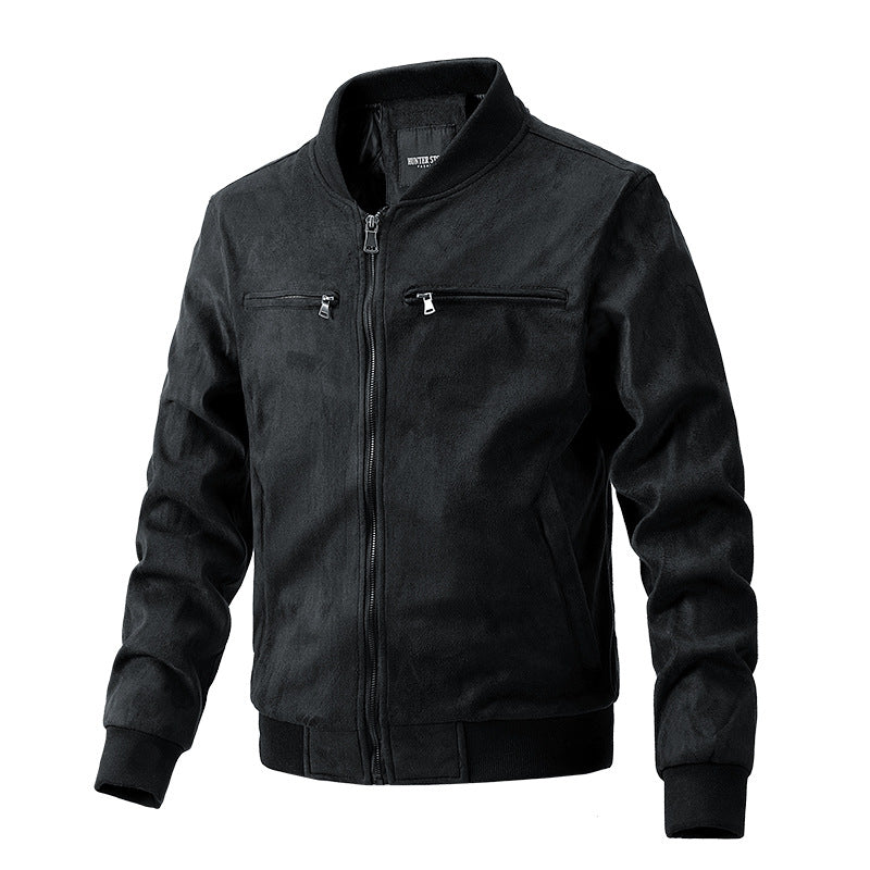 Men's suede stand collar jacket - Gents Desire - view 5