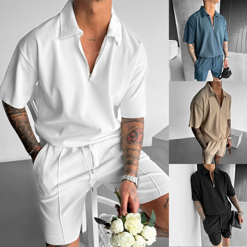 Men's summer polo and shorts set - Gents Desire - main view